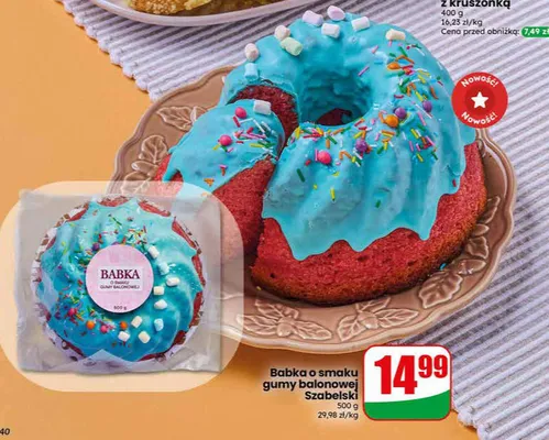 Babka o smaku gumy balonowej Szabelski promocja w Dino