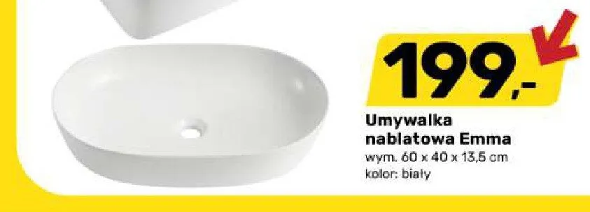 Umywalka nablatowa Emma promocja w Bricomarche