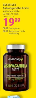Suplement diety ESSENSEY Ashwagandha Forte promocja w Hebe