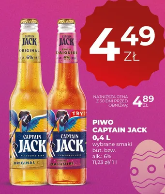 Piwo Captain Jack wybrane smaki promocja w Duży Ben