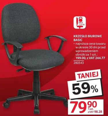 Krzesło biurowe promocja w Selgros