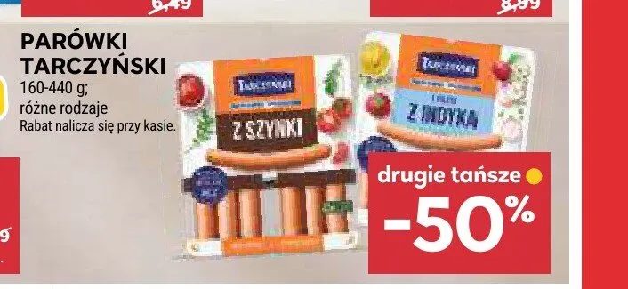 Parówki z indyka Tarczyński promocja w Stokrotka