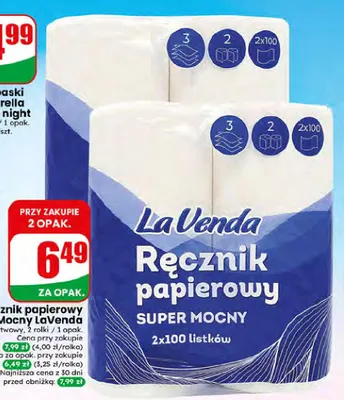 Ręcznik papierowy LaVenda Super Mocny promocja w Dino