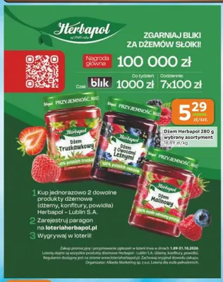 Dżem Herbapol z owocami leśnymi promocja w Gama