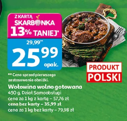 Wołowina wolno gotowana promocja w Auchan
