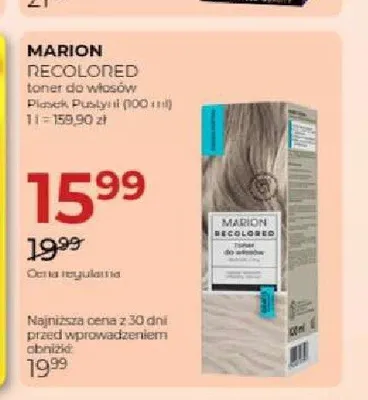 Toner do włosów Marion Recolored Piasek Pustyni promocja w Drogerie Jawa