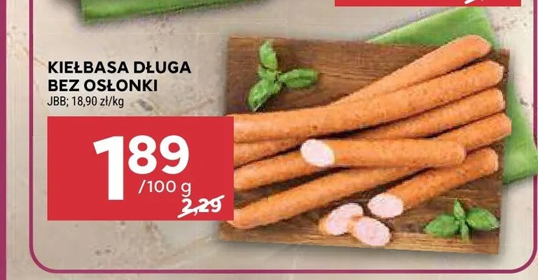 Kiełbasa długa bez osłonki JBB promocja w Stokrotka