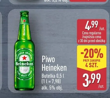 Piwo Heineken promocja w Aldi