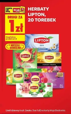 Herbata czarna Lipton Forest Fruits promocja w Biedronka