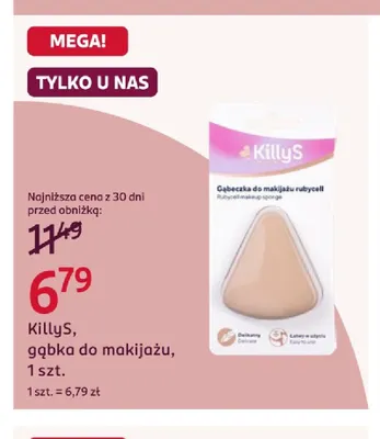 Gąbka do makijażu KillyS promocja w Rossmann