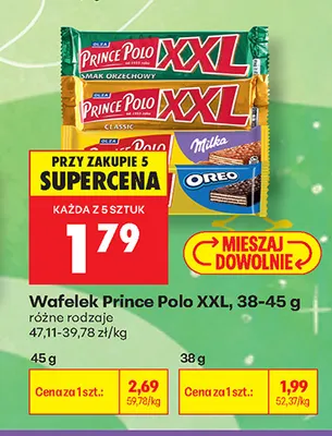 Wafelek Prince Polo XXL 45 g promocja w Biedronka