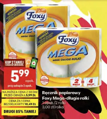 Ręcznik papierowy mega-długie rolki promocja w Delikatesy Centrum