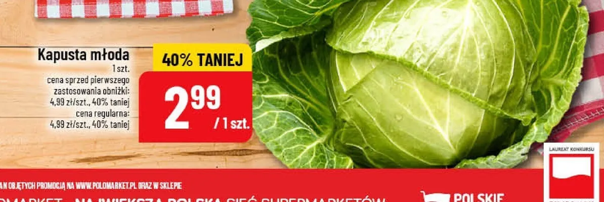 Kapusta młoda promocja w POLOmarket