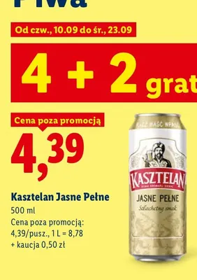Piwo Kasztelan promocja w Lidl