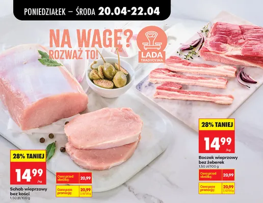 Schab wieprzowy bez kości promocja w Biedronka