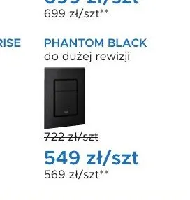 Przycisk spłukujący Grohe PHANTOM BLACK do dużej rewizji promocja w Blu Salony Łazienek