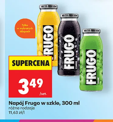 Napój Frugo w szkle promocja w Biedronka