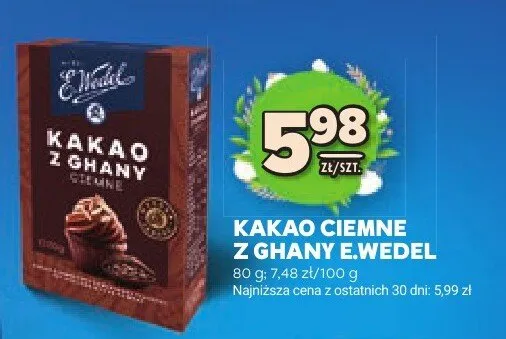 Kakao ciemne z Ghany promocja w Stokrotka