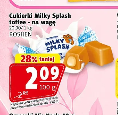 Cukierki Milky Splash Toffee Roshen promocja w Prim Market