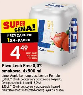 Piwo Lech Free 0,0% smakowe promocja w Twój Market