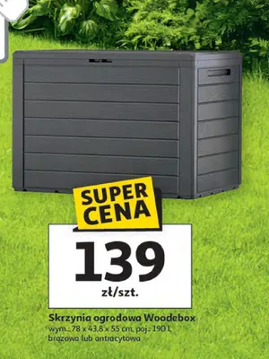 Skrzynia ogrodowa Woodebox promocja w Auchan