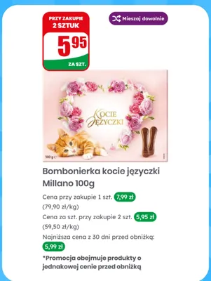 Bombonierka kocie języczki Millano promocja w Dino
