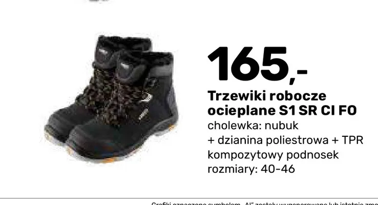 Trzewiki robocze ocieplane S1 SR CI FO promocja w Bricomarche