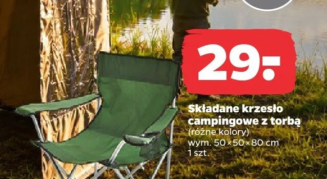 Składane krzesło campingowe z torbą Netto promocja w Netto