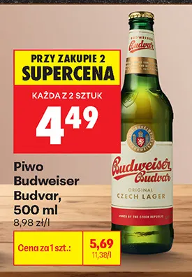 Piwo Budweiser Budvar promocja w Biedronka