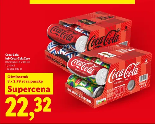 Napój gazowany Coca-Cola 8-pak 330 ml promocja w Lidl