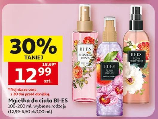 Mgiełka do ciała BI-ES Peach Orchid promocja w Auchan
