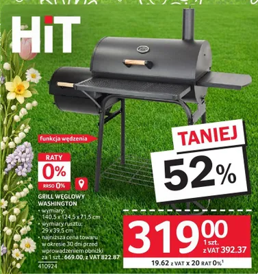 Grill węglowy WASHINGTON promocja w Selgros