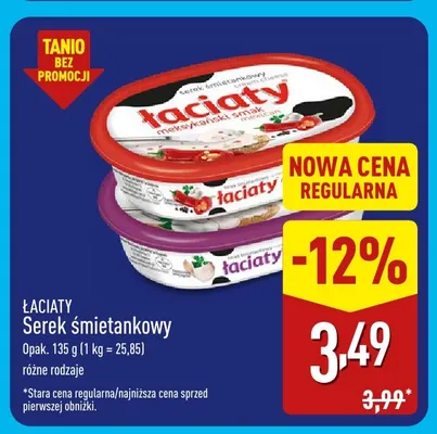 Serek śmietankowy Łaciaty meksykański smak promocja w Aldi