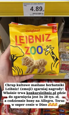 Herbatniki zoo Leibniz Bahlsen promocja w Dino