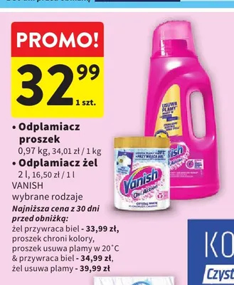 Odplamiacz żel Vanish promocja w Intermarche