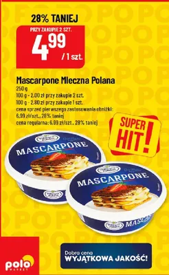 Mascarpone Mleczna Polana promocja w POLOmarket