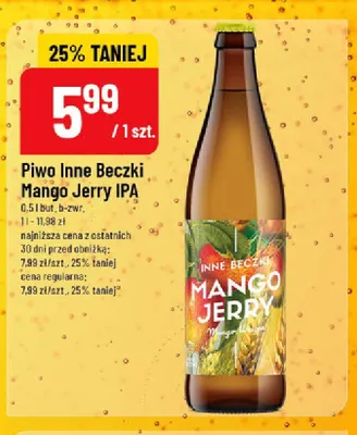 Piwo Inne Beczki Mango Jerry IPA promocja w POLOmarket