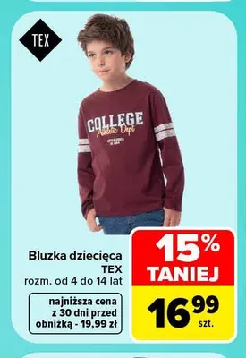 Bluzka dziecięca TEX promocja w Carrefour