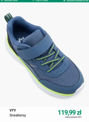 Sneakersy VTY promocja w Deichmann