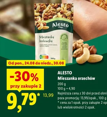 Mieszanka orzechów Alesto Mieszanka Królewska promocja w Lidl