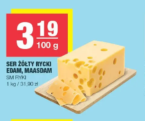 Ser żółty rycki Maasdam SM Ryki promocja w SPAR