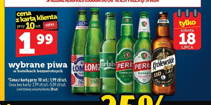 Piwo Perła Export promocja w TOPAZ