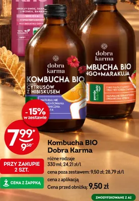 Kombucha BIO mango marakuja Dobra Karma promocja w Żabka