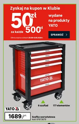 Szafka warsztatowa Yato promocja w Leroy Merlin