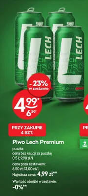 Piwo Lech Premium promocja w Żabka