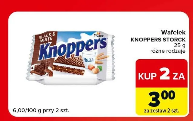 Wafelek Knoppers Storck promocja w Carrefour Market