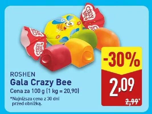 Cukierki Gala Crazy Bee promocja w Aldi