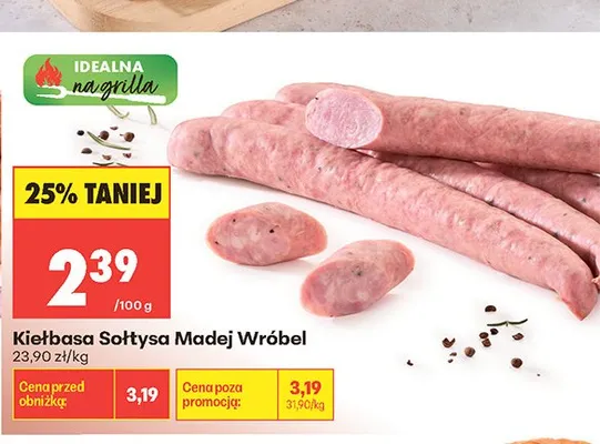 Kiełbasa Sołtysa Madej Wróbel promocja w Biedronka