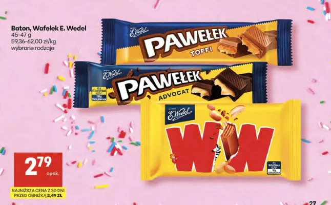 Wafelek WW E.Wedel promocja w Delikatesy Centrum