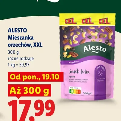 Mieszanka orzechów XXL Alesto promocja w Lidl